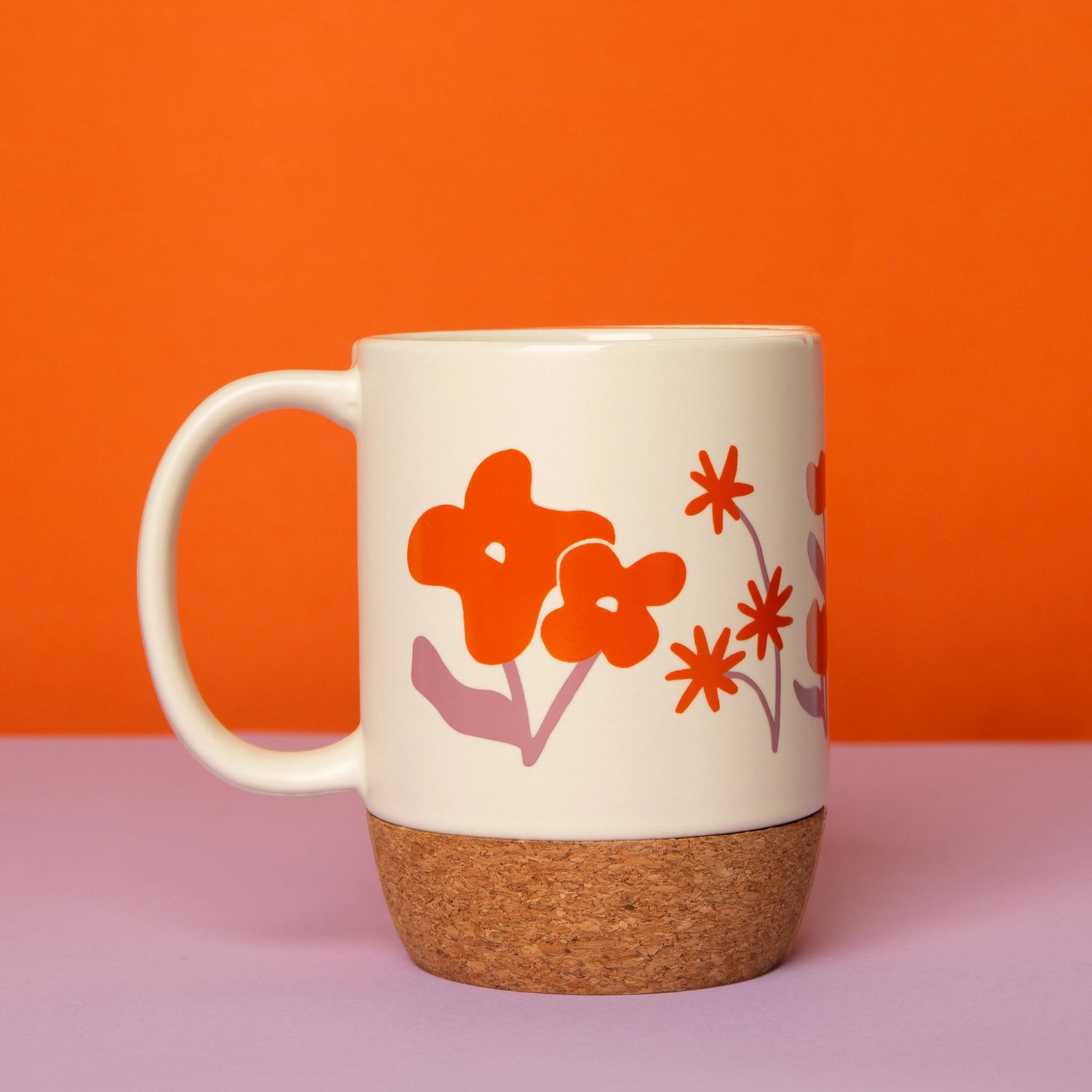 Flower Cork Base Mug