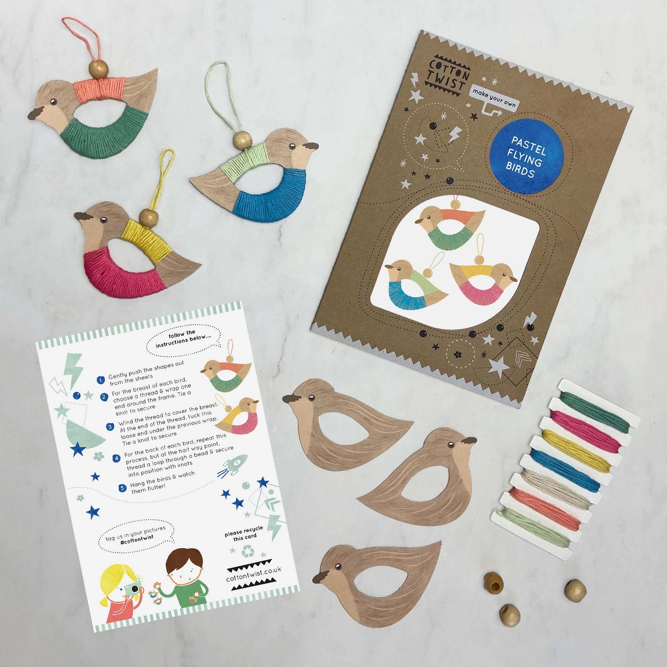 Pastel Flying Birds Craft Kit