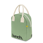 Moss Green Organic Cotton Zipper Lunch Bag