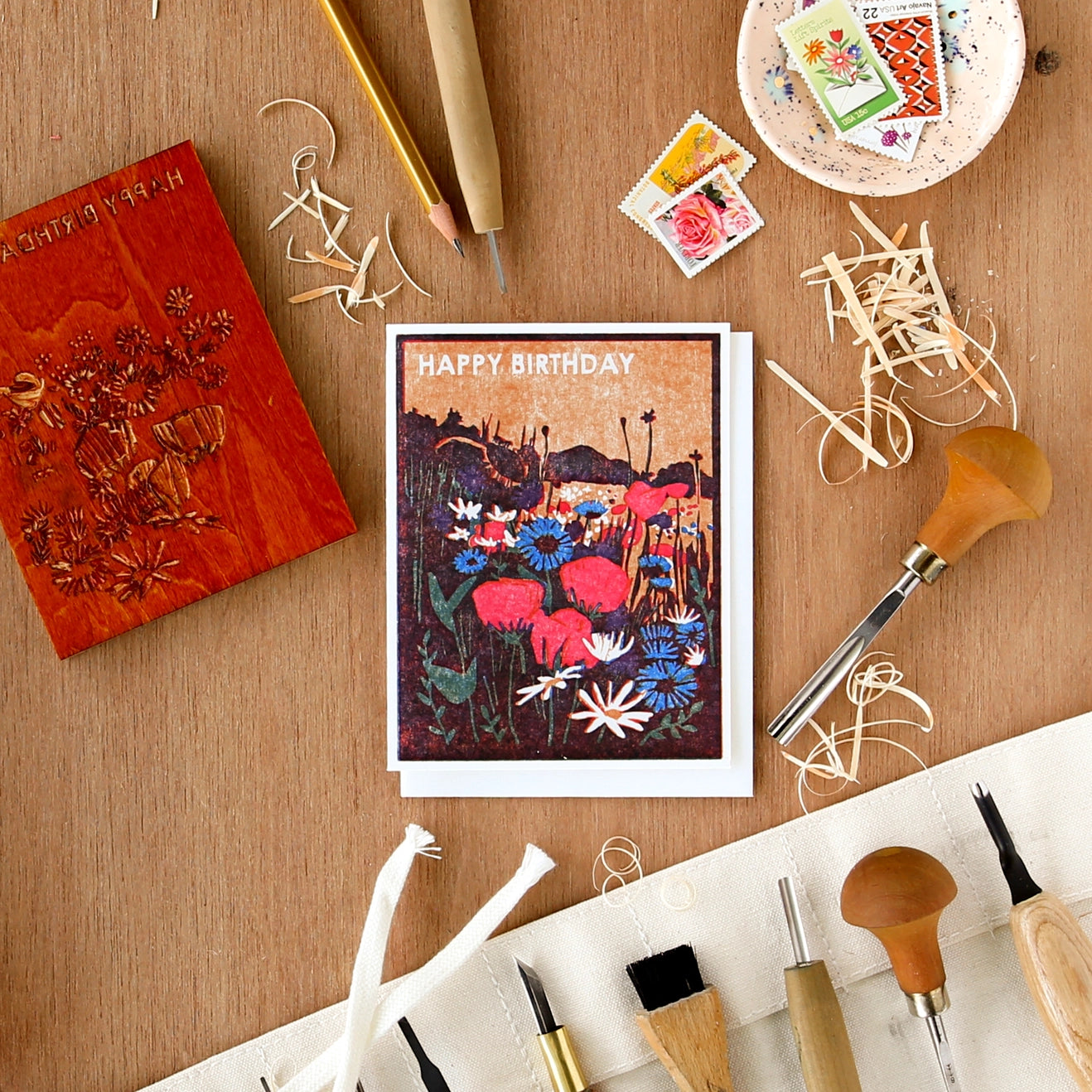 Wildflowers Happy Birthday - Greeting Card