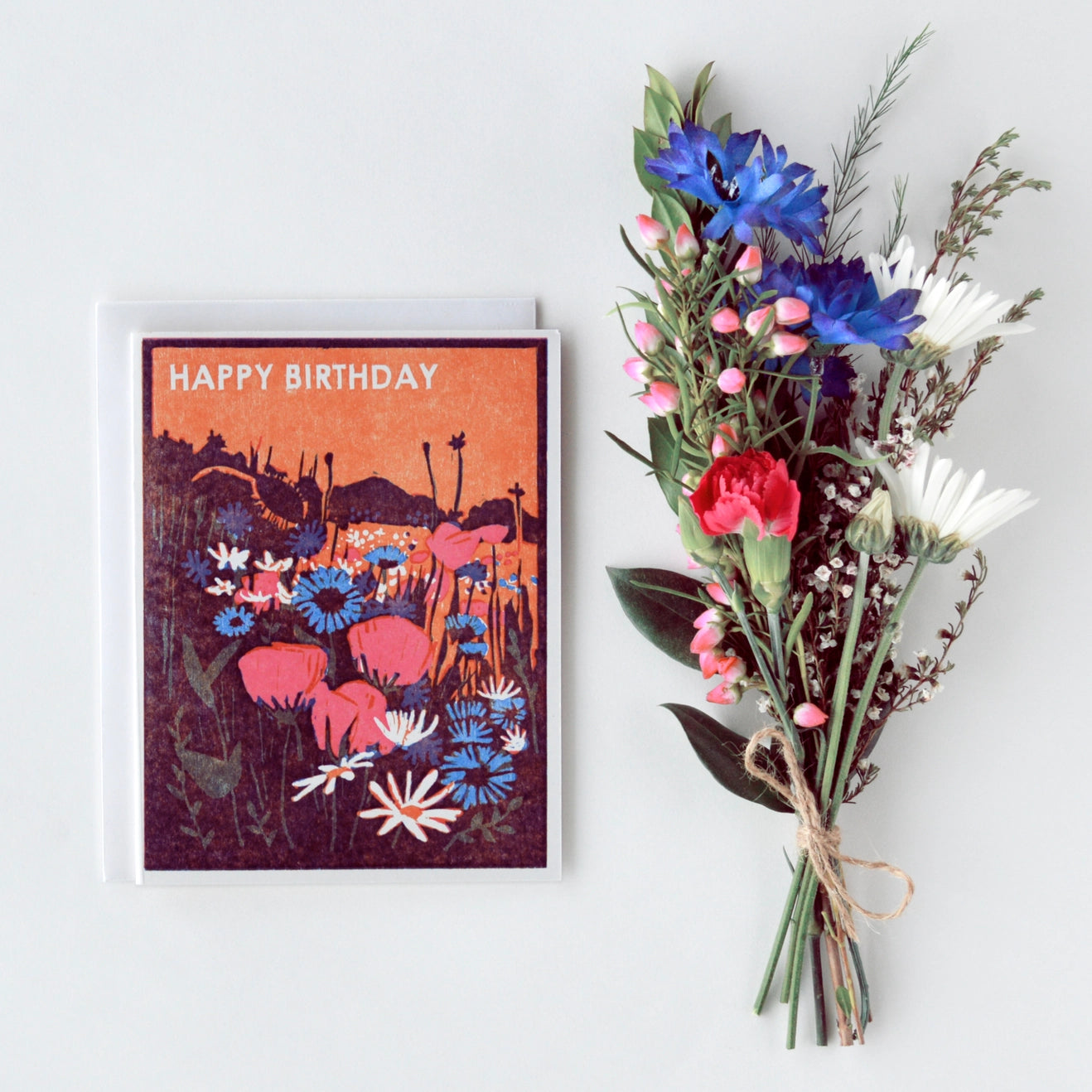 Wildflowers Happy Birthday - Greeting Card