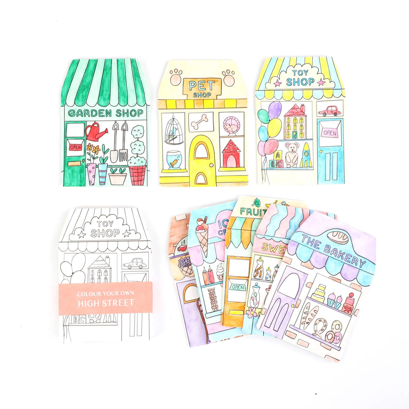 Color Your Own Main Street Set