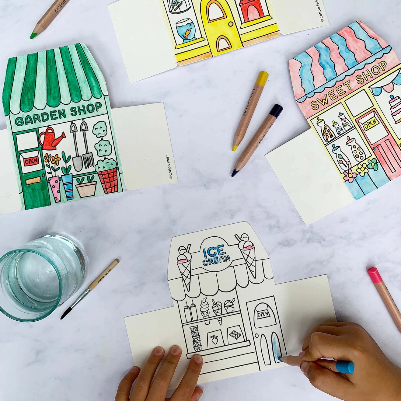 Color Your Own Main Street Set