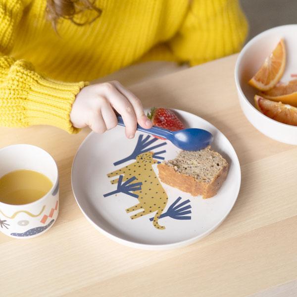 Leopard Illustrated Plate Set