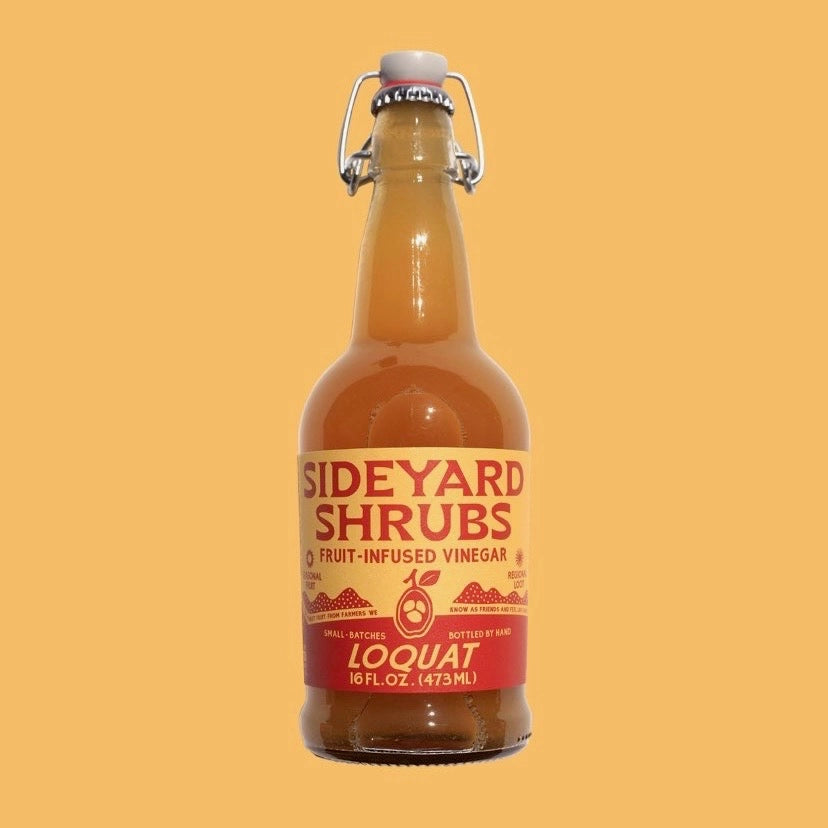 Loquat Fruit Infused Vinegar by Sideyard Shrubs