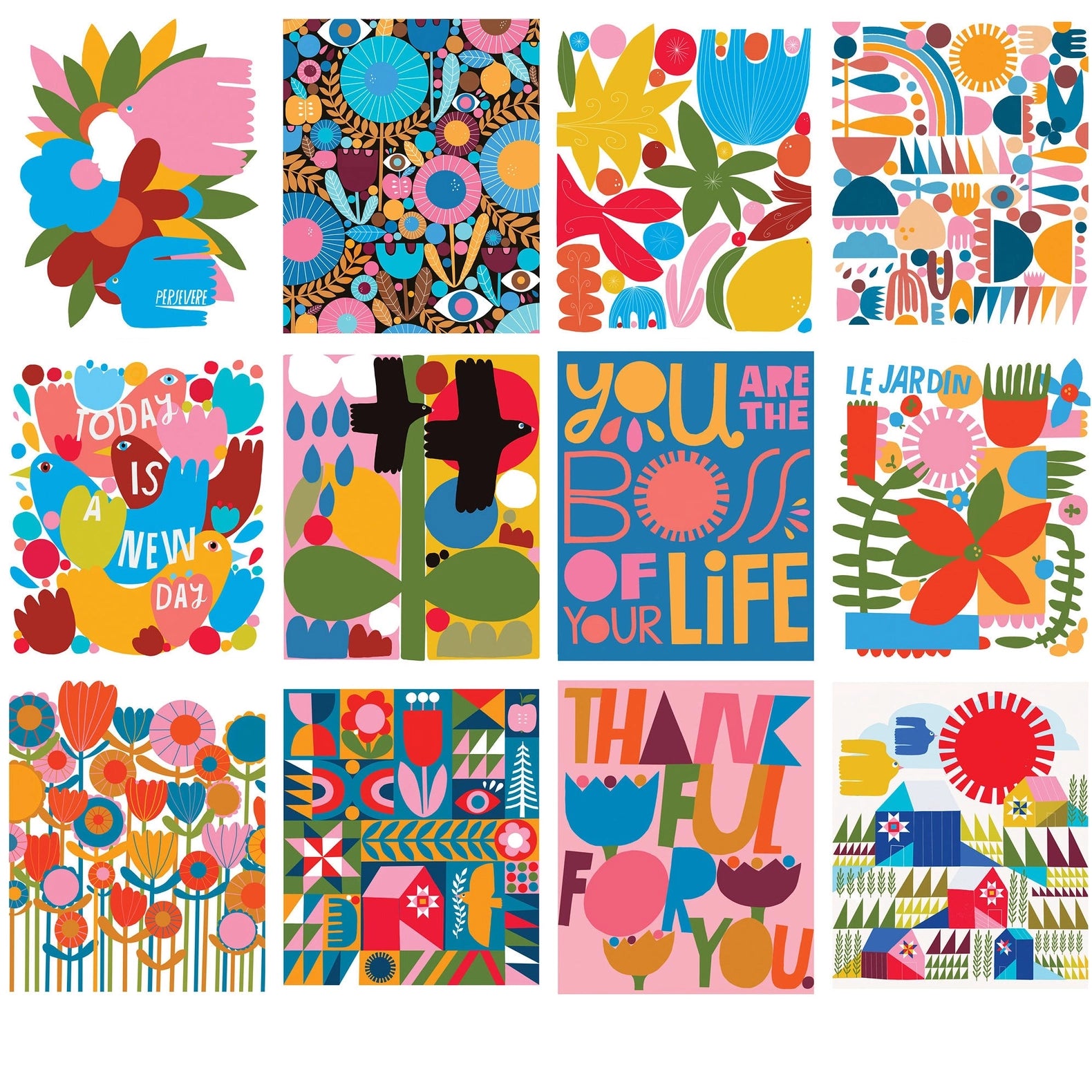 New Day - Mini Print Set by Lisa Congdon