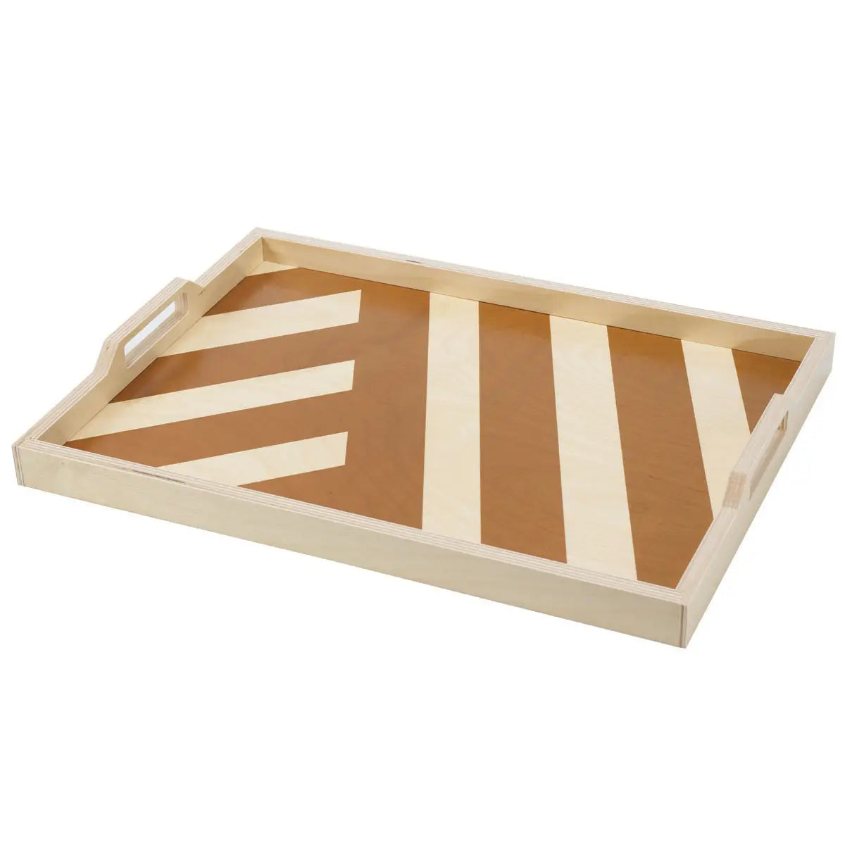 Earthen Stripe Large Serving Tray