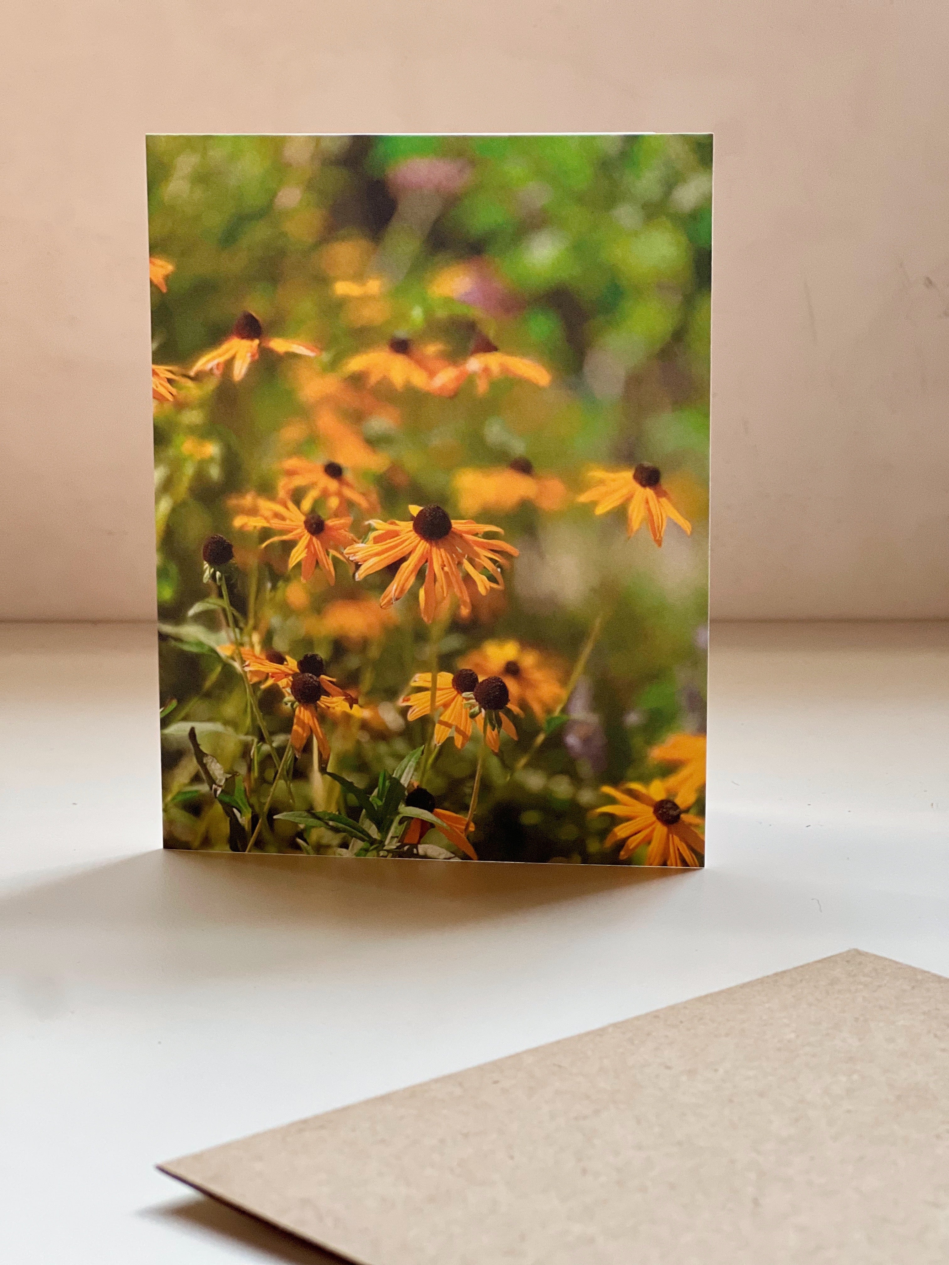 On the Trail in Yellow, Greeting Card