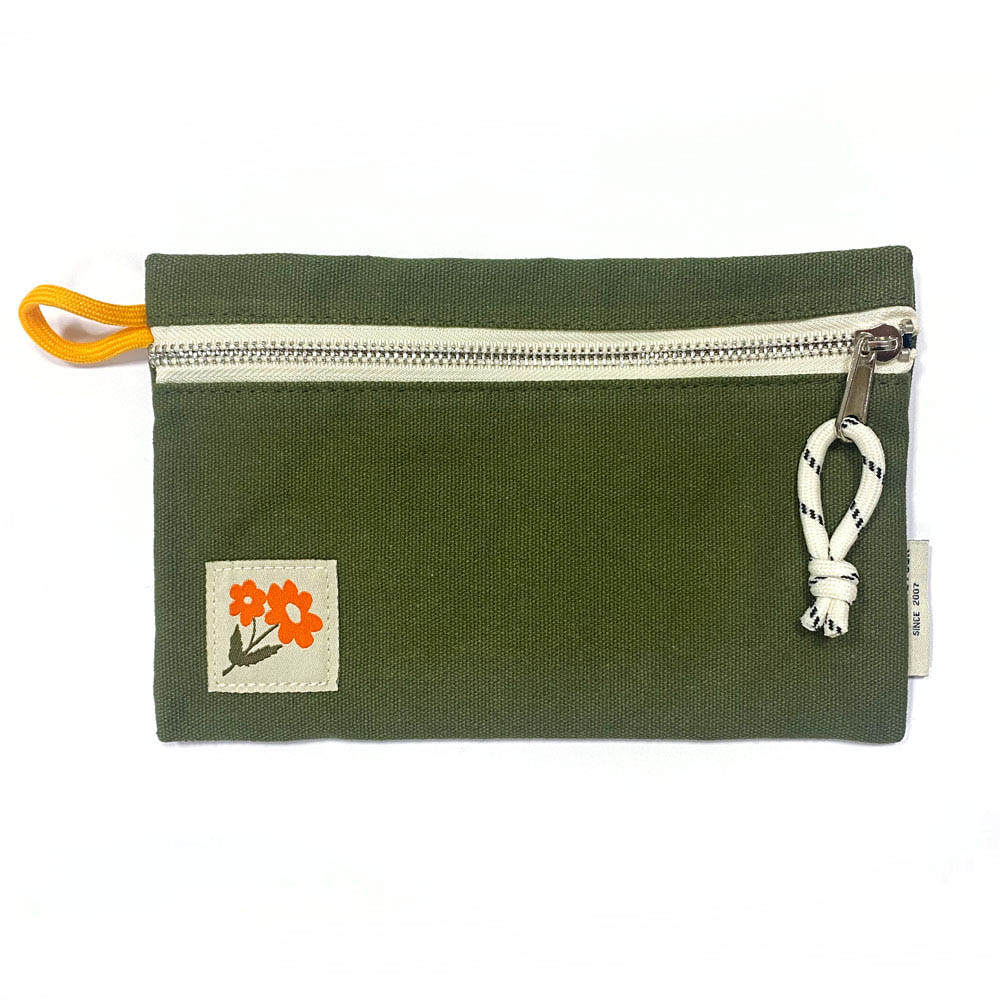 Orange Blossom Heavy Duty Canvas Zip Pouch