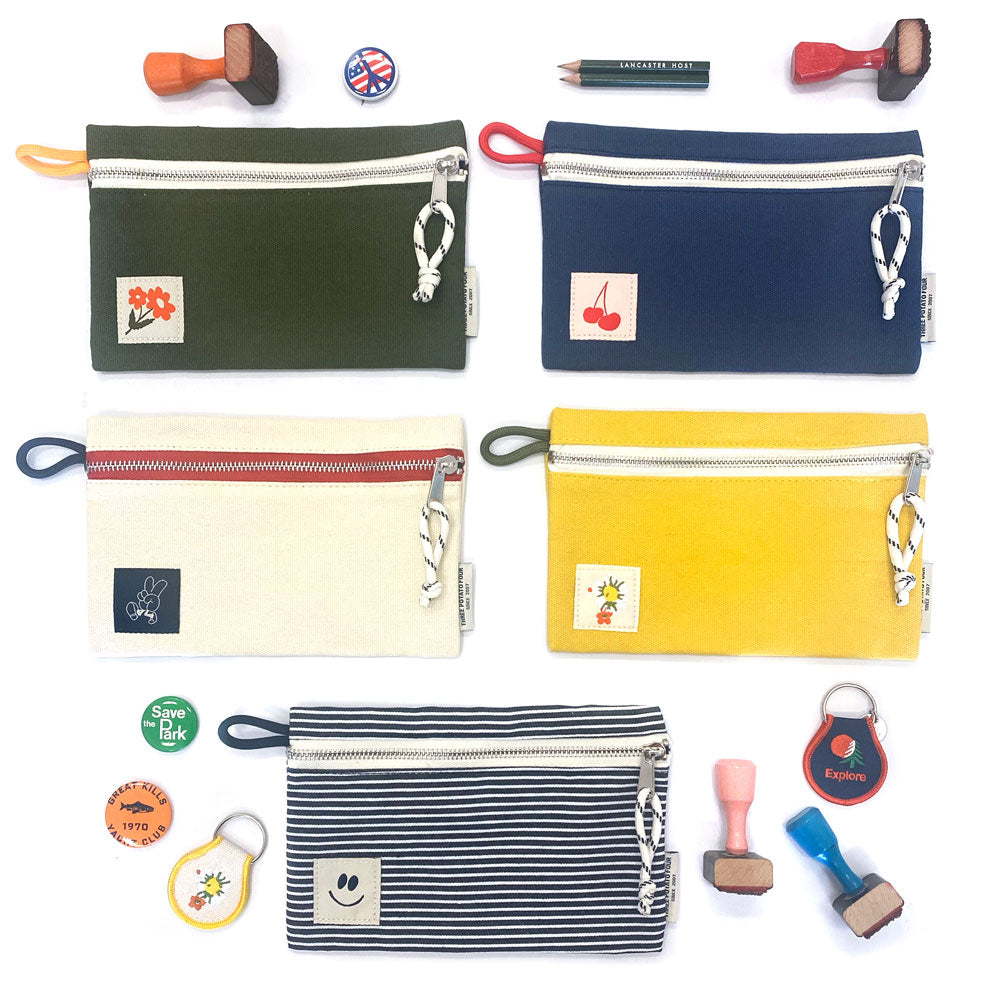 Orange Blossom Heavy Duty Canvas Zip Pouch