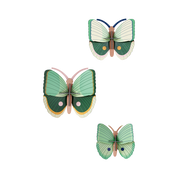 Fern Striped Butterflies: Set of 3 -  DIYWall Art Kit