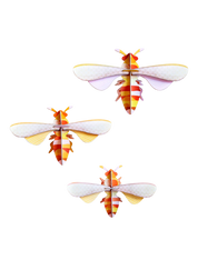 Honeybees, Set of 3 - 3D DIY Wall Art