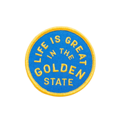 Life Is Great In The Golden State Embroidered Iron on Patch