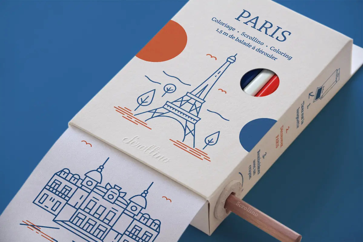 Paris Coloring Scroll