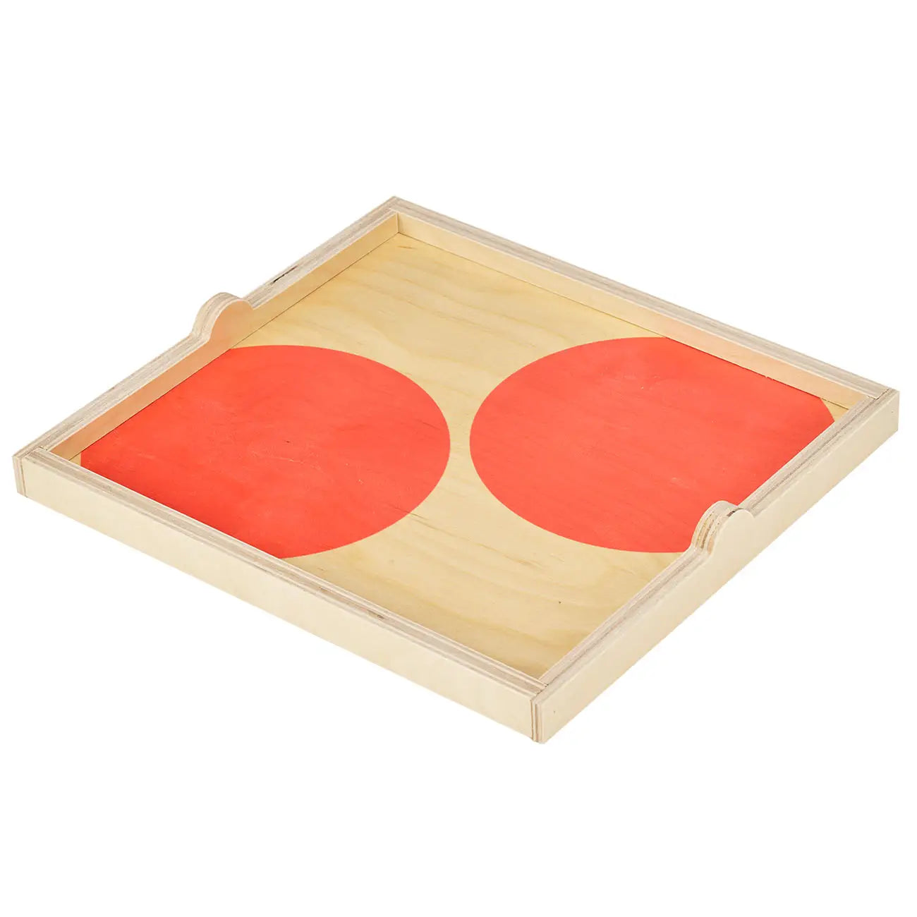 Peach Dot Square Serving Tray