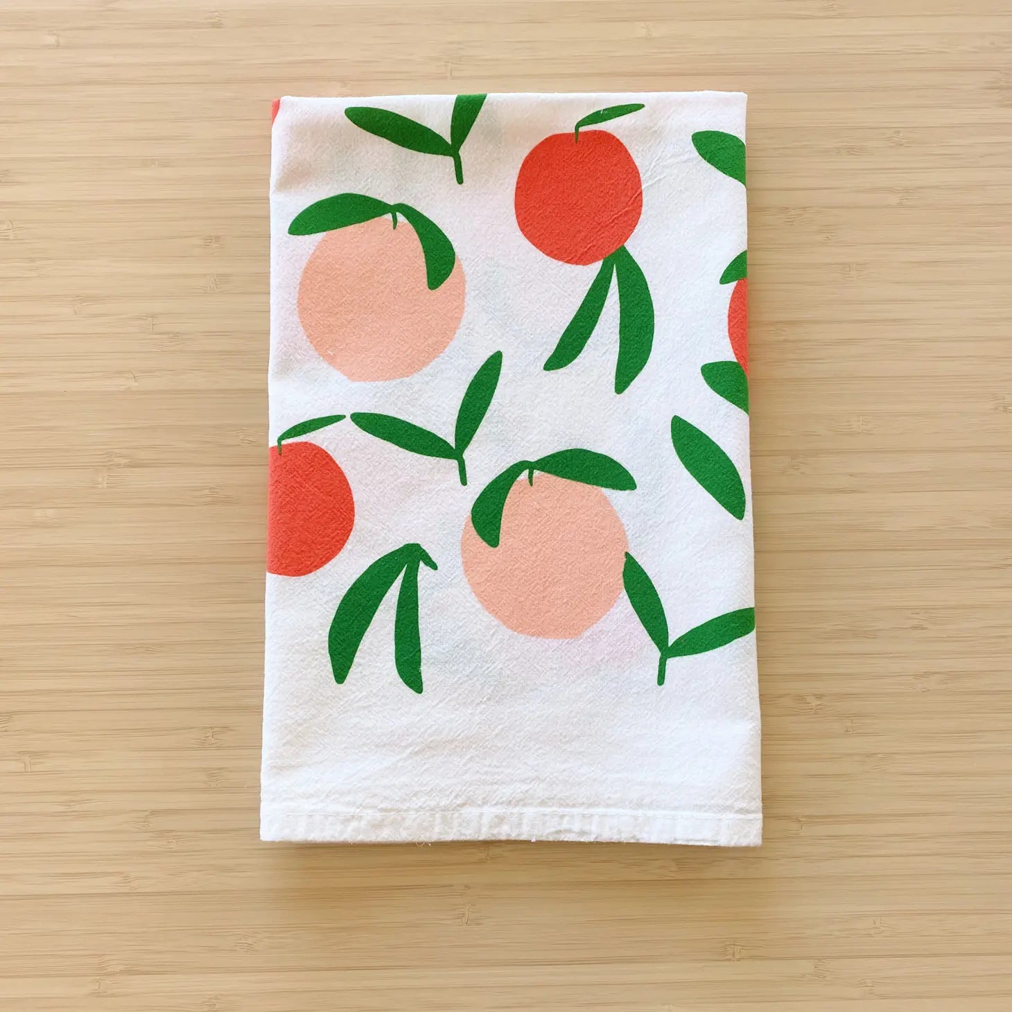 White Peach Cotton Tea Towel