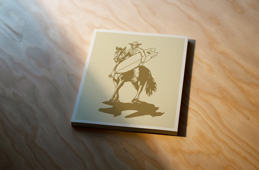 Ramblin Surf Cowboy Art Print