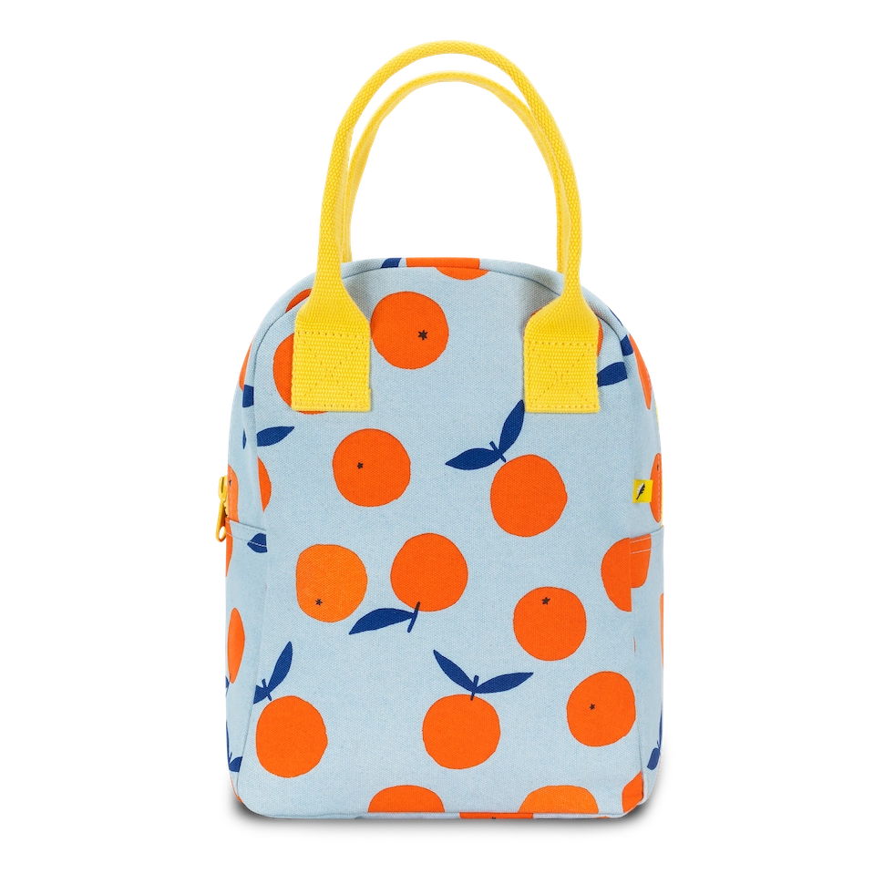 Oranges Organic Cotton Zipper Lunch Bag