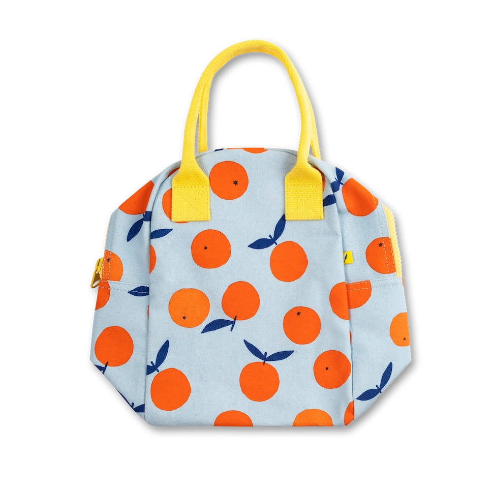 Oranges Organic Cotton Zipper Lunch Bag