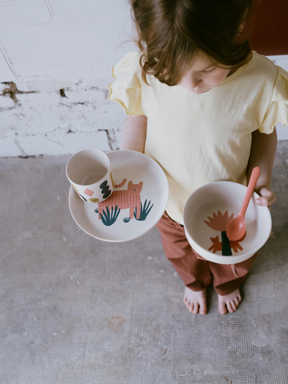 Tiger Illustrated Plate Set