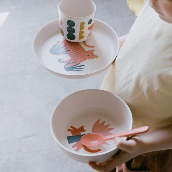 Tiger Illustrated Plate Set