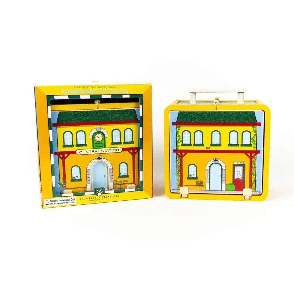 Train Station Suitcase Series Magnetic Wood Toy