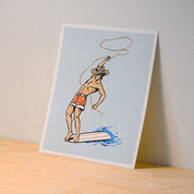 Wave Wrangler Art Print