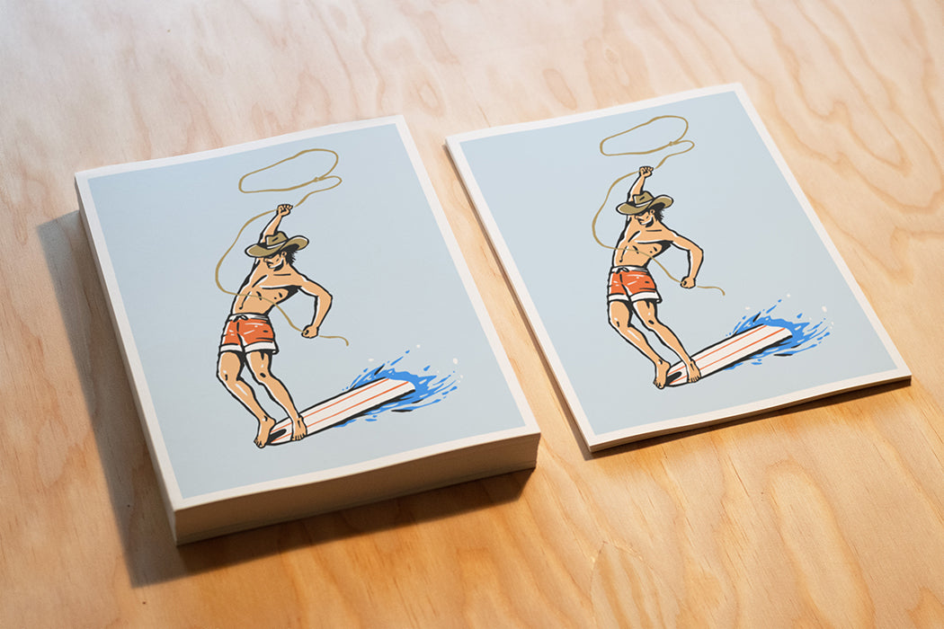 Wave Wrangler Art Print
