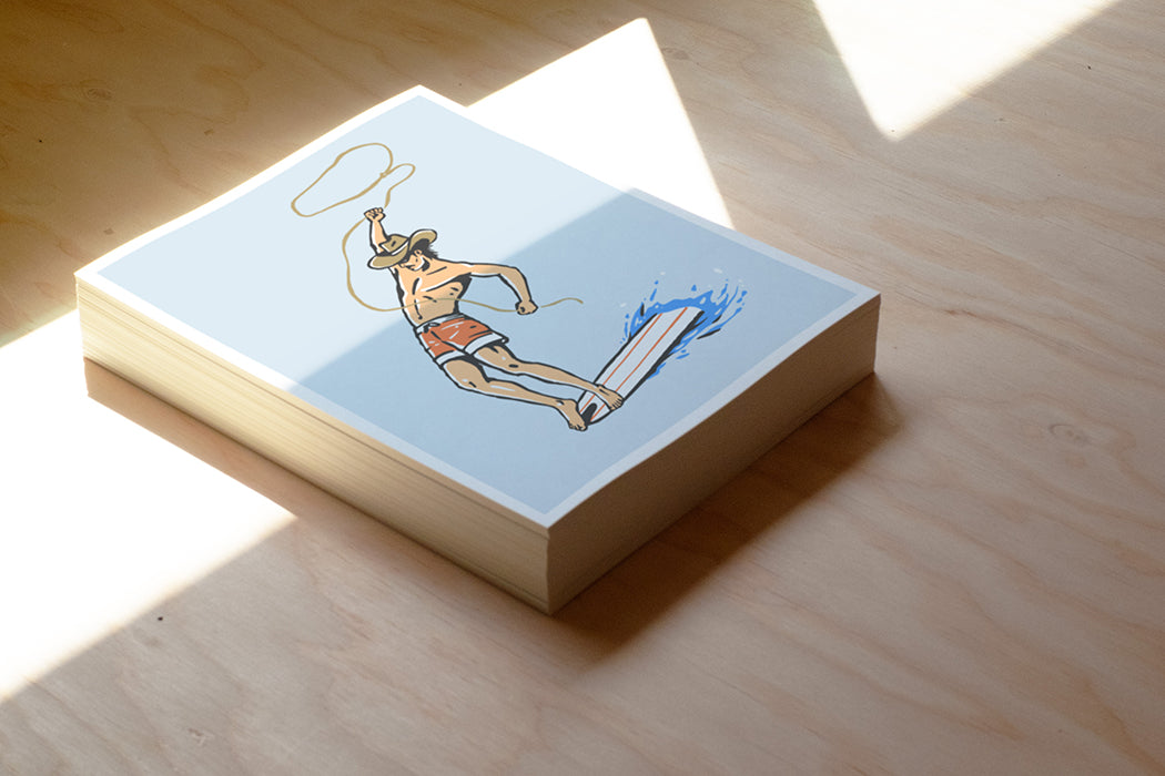 Wave Wrangler Art Print