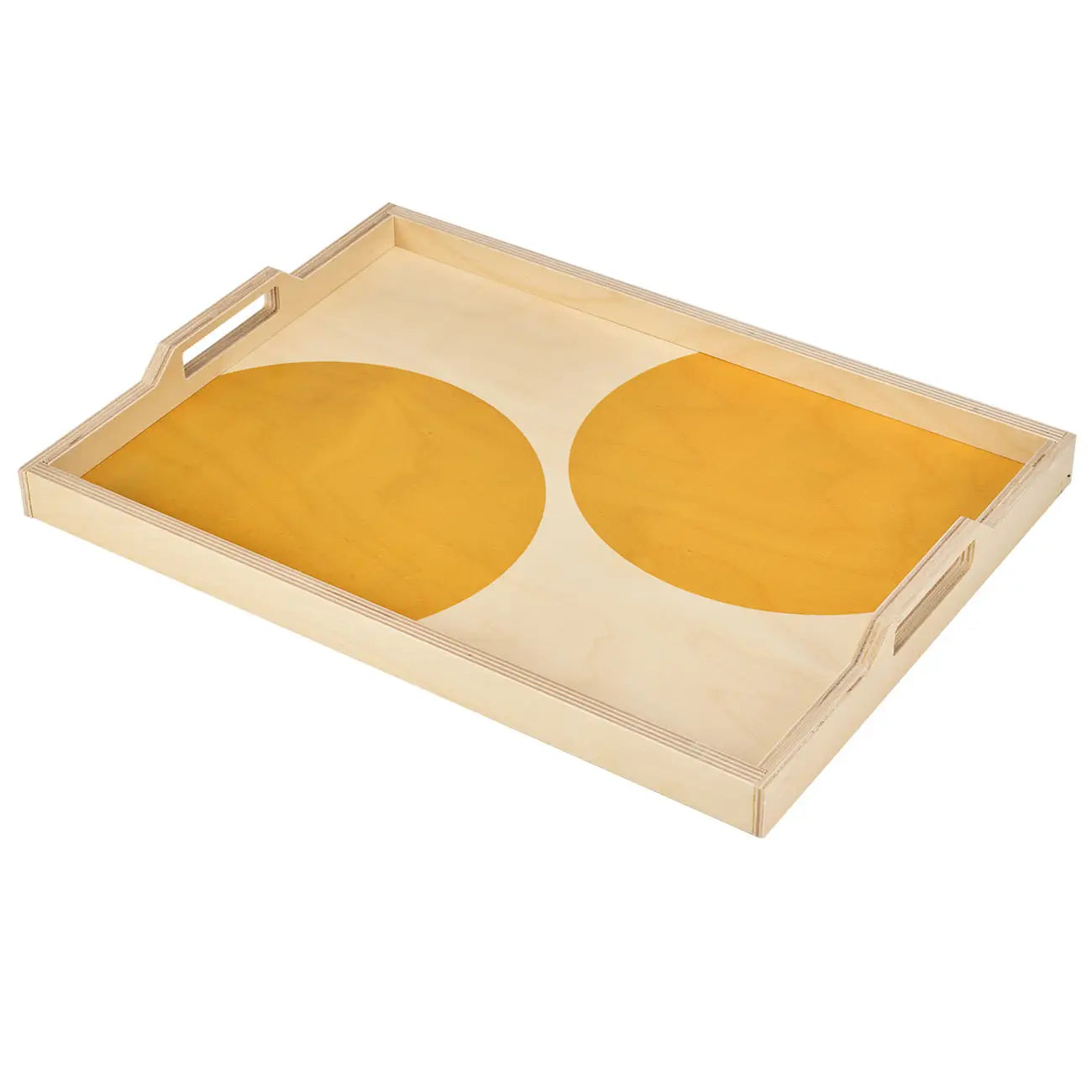 Yellow Dot Large Serving Tray