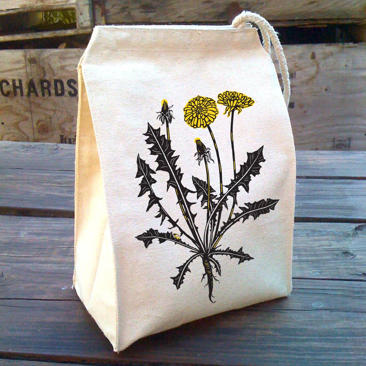 Dandelion Recycled Cotton Lunch Bag