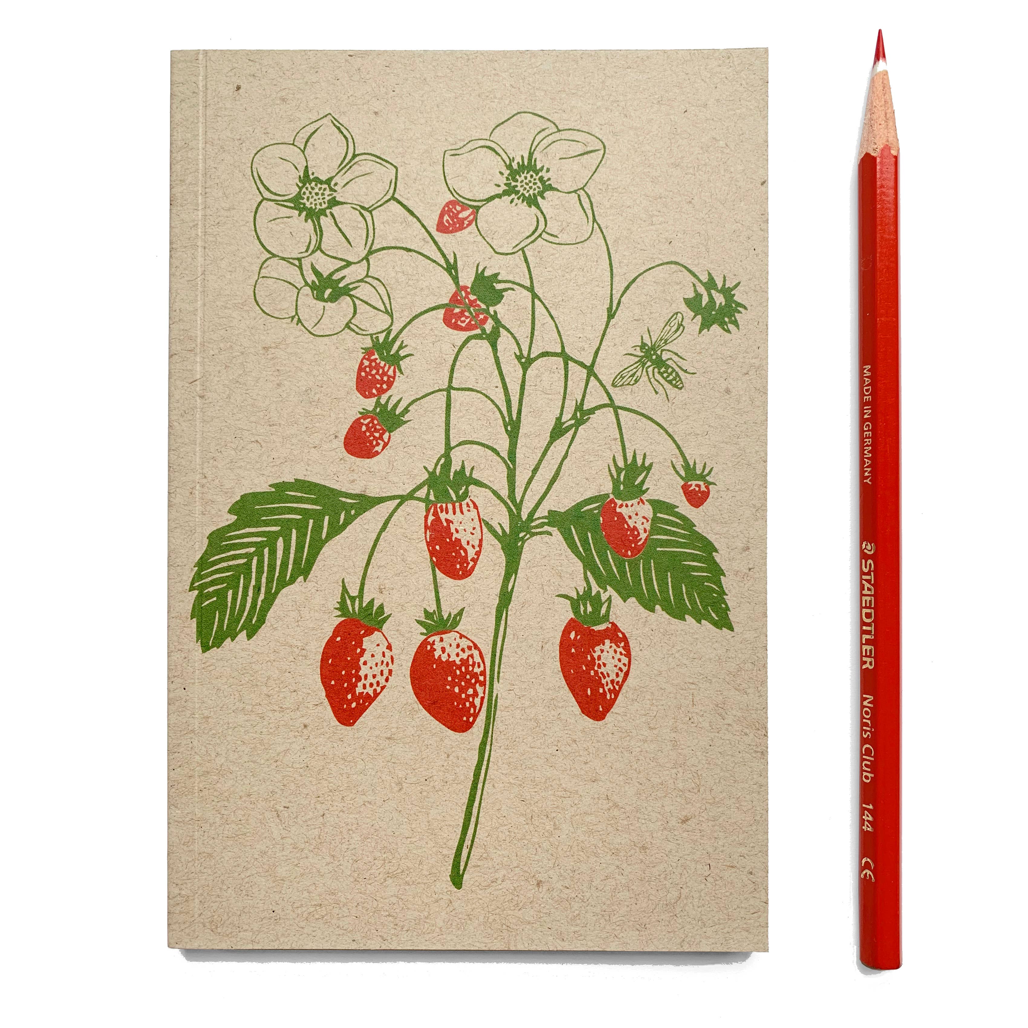 Strawberry Recycled Paper Journal