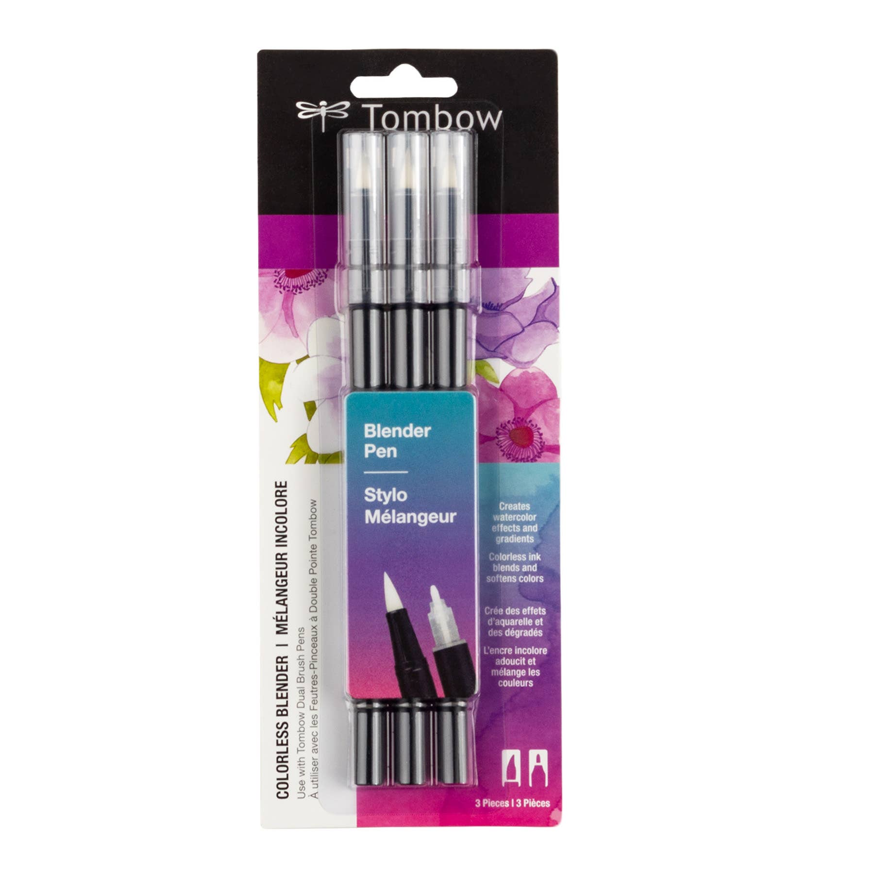 Tombow - Dual Brush Pen Blender Pen, 3pk