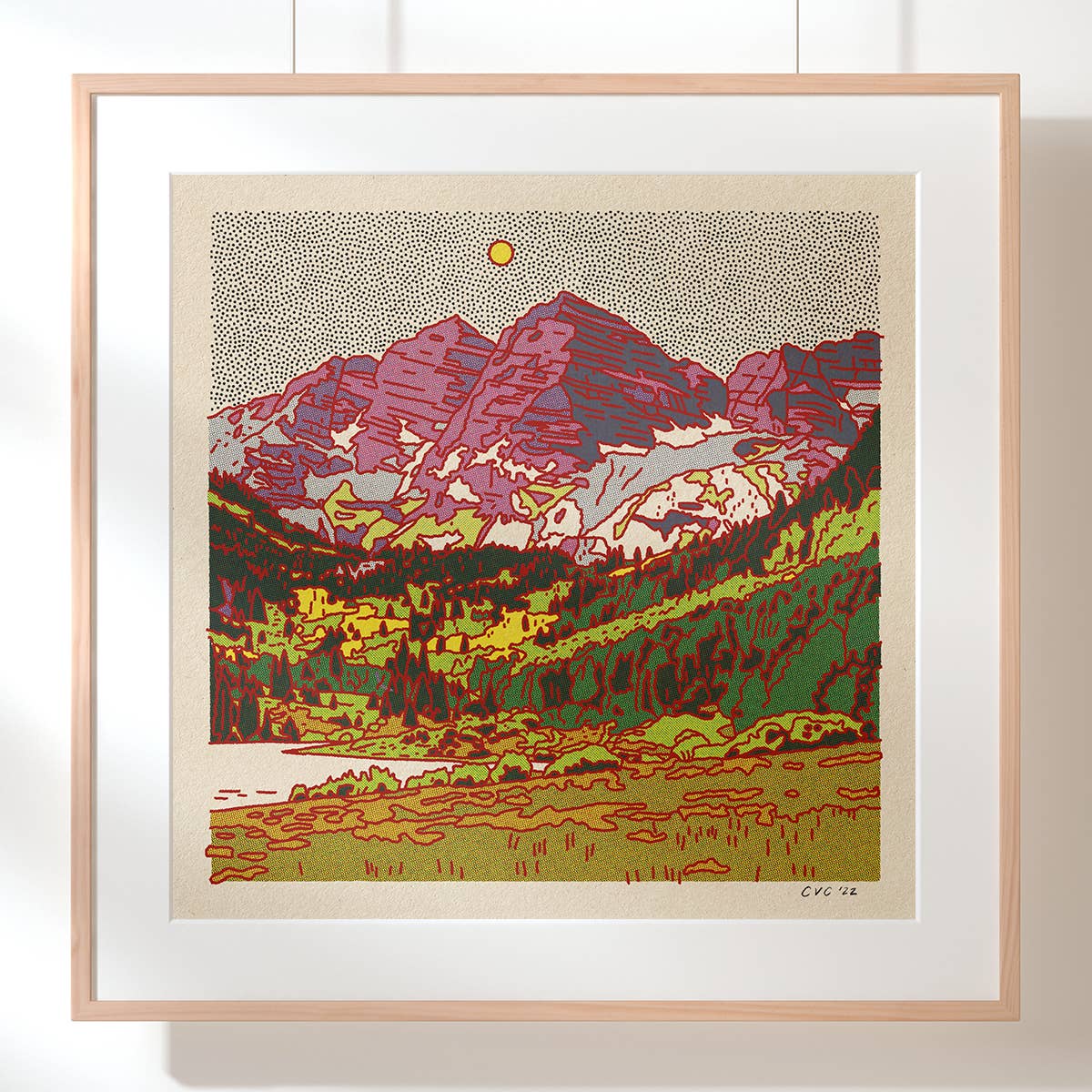 The Maroon Bells 12"x12" Print