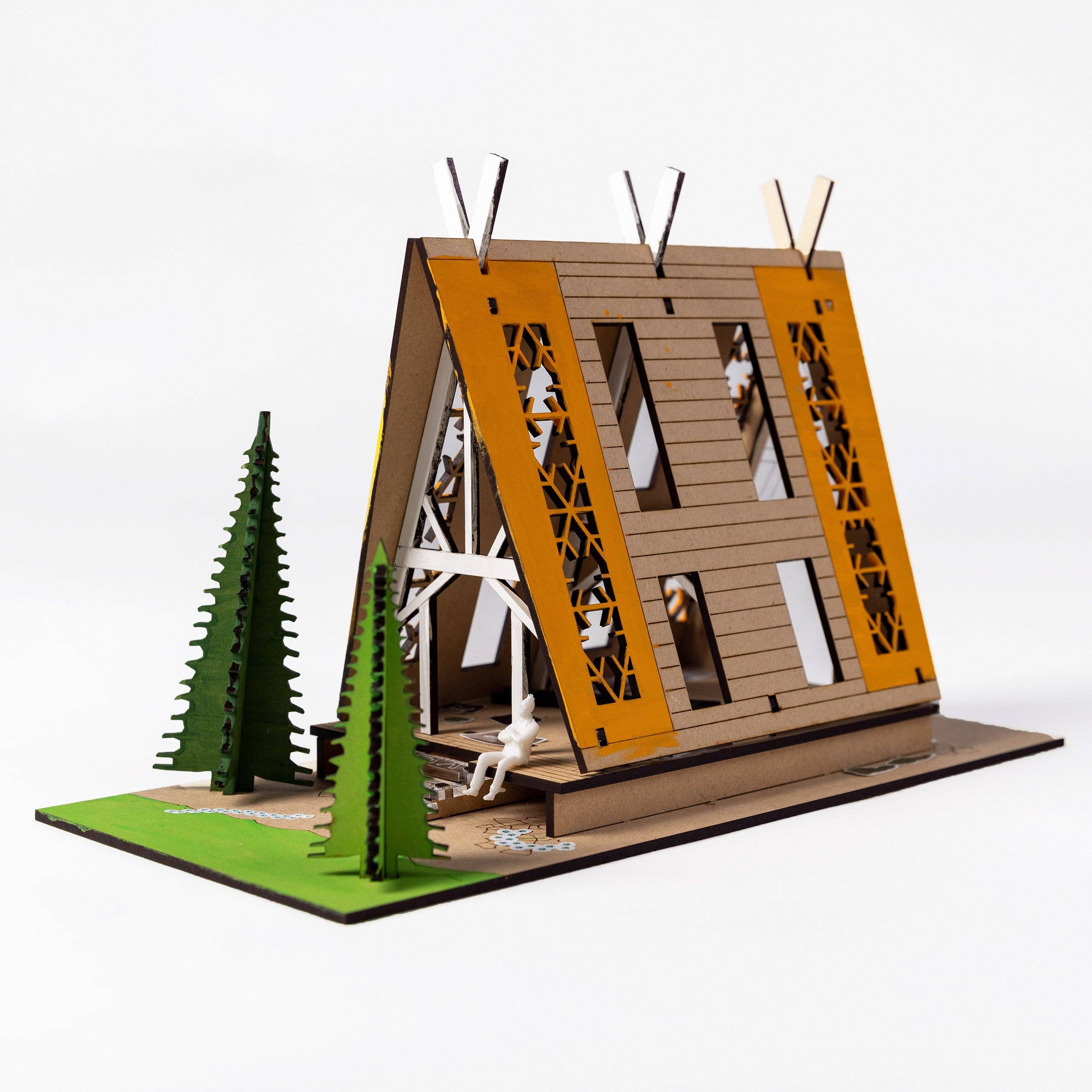 Evergreen Cabin Architectural Model Building Kit