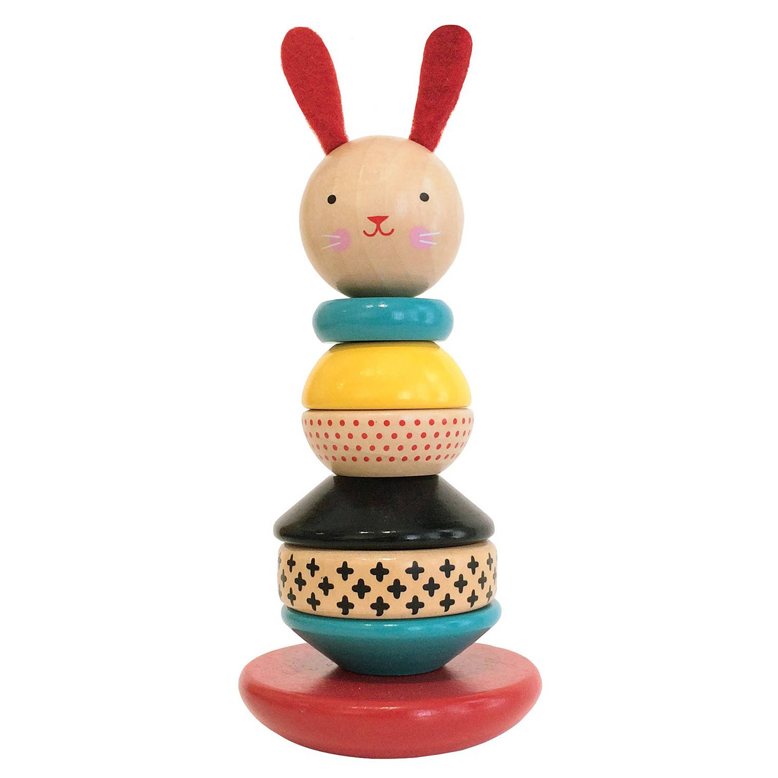 Modern Bunny Wooden Rabbit Stacking Toy