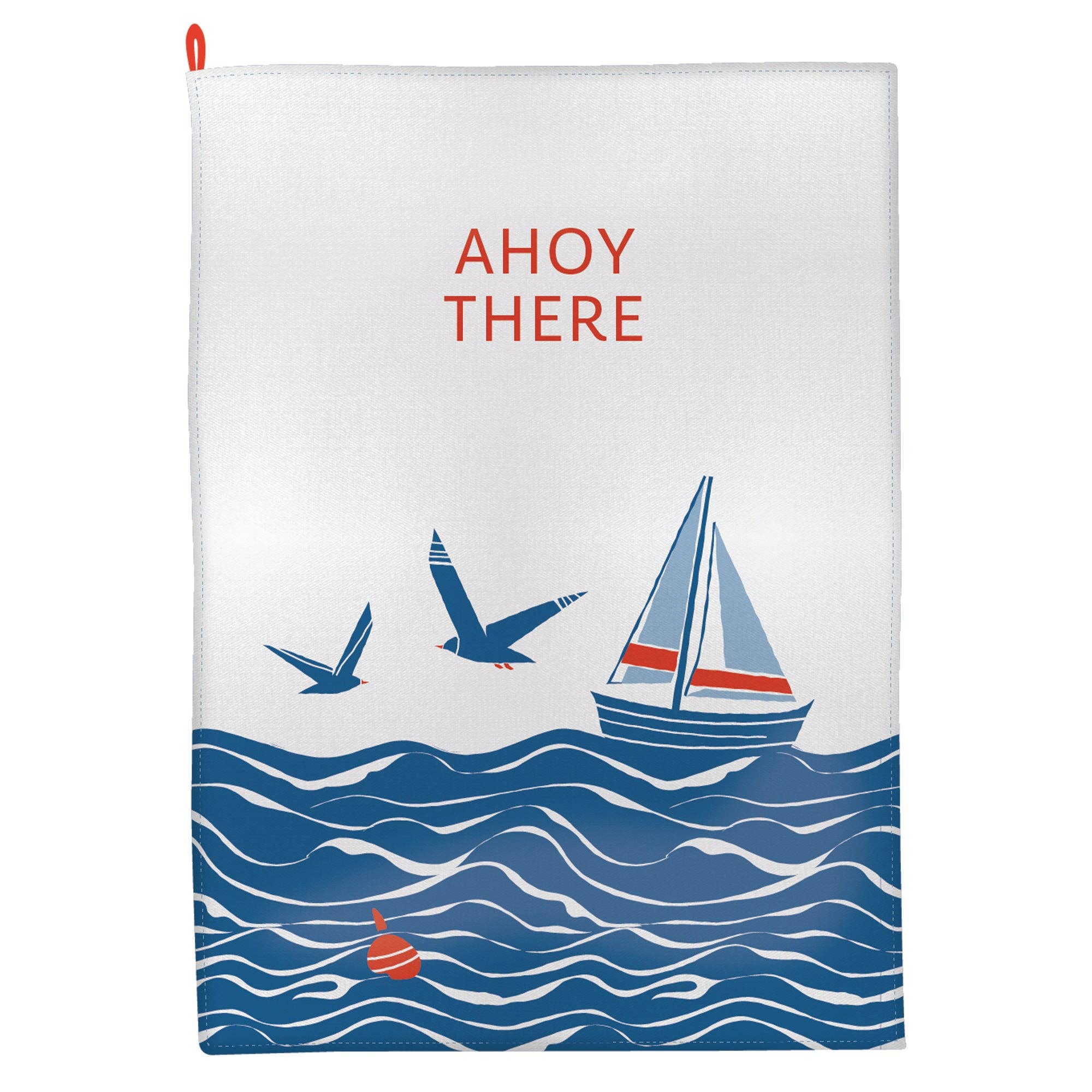 Ahoy There Coastal Cotton Tea Towel