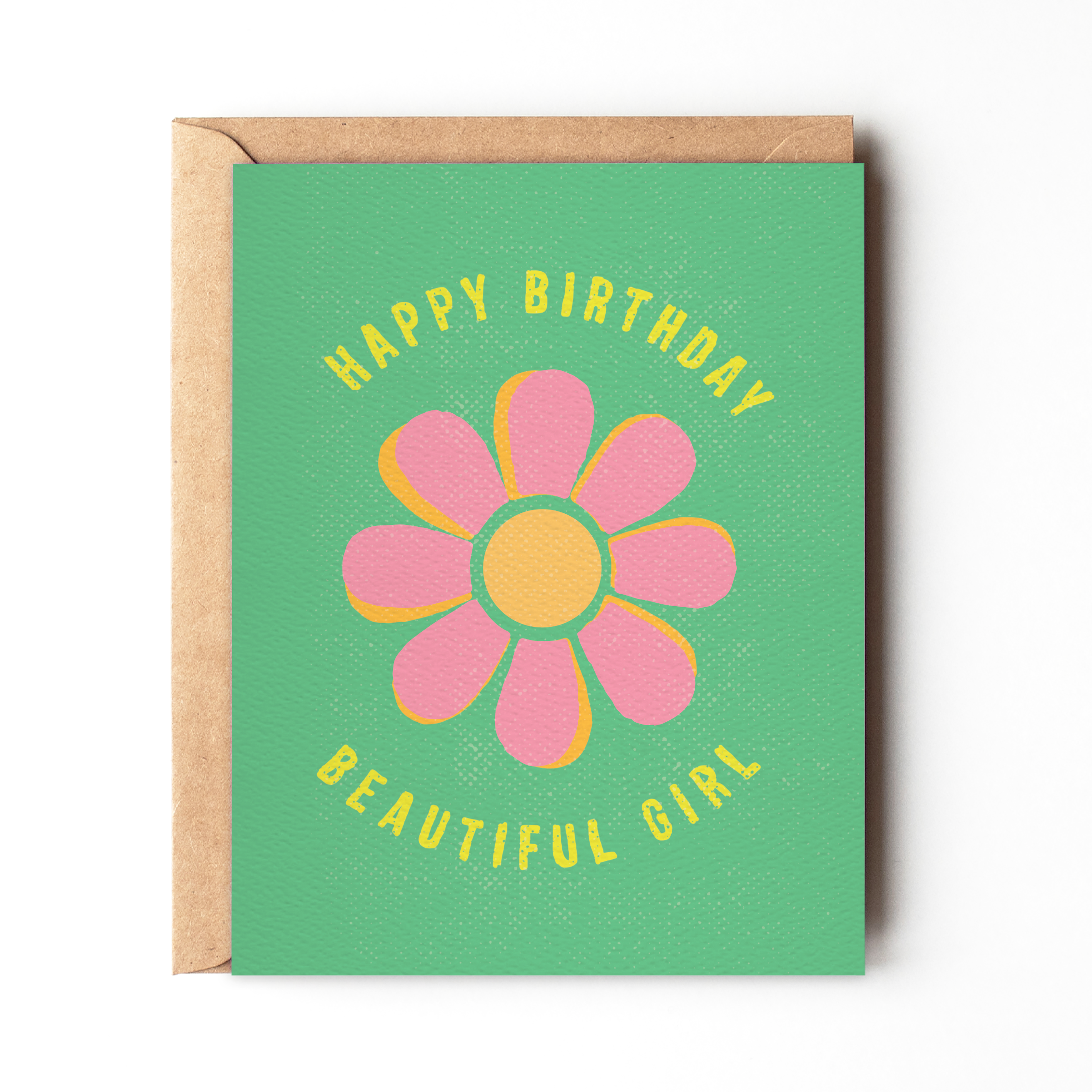 Happy Birthday Beautiful Girl Greeting Card