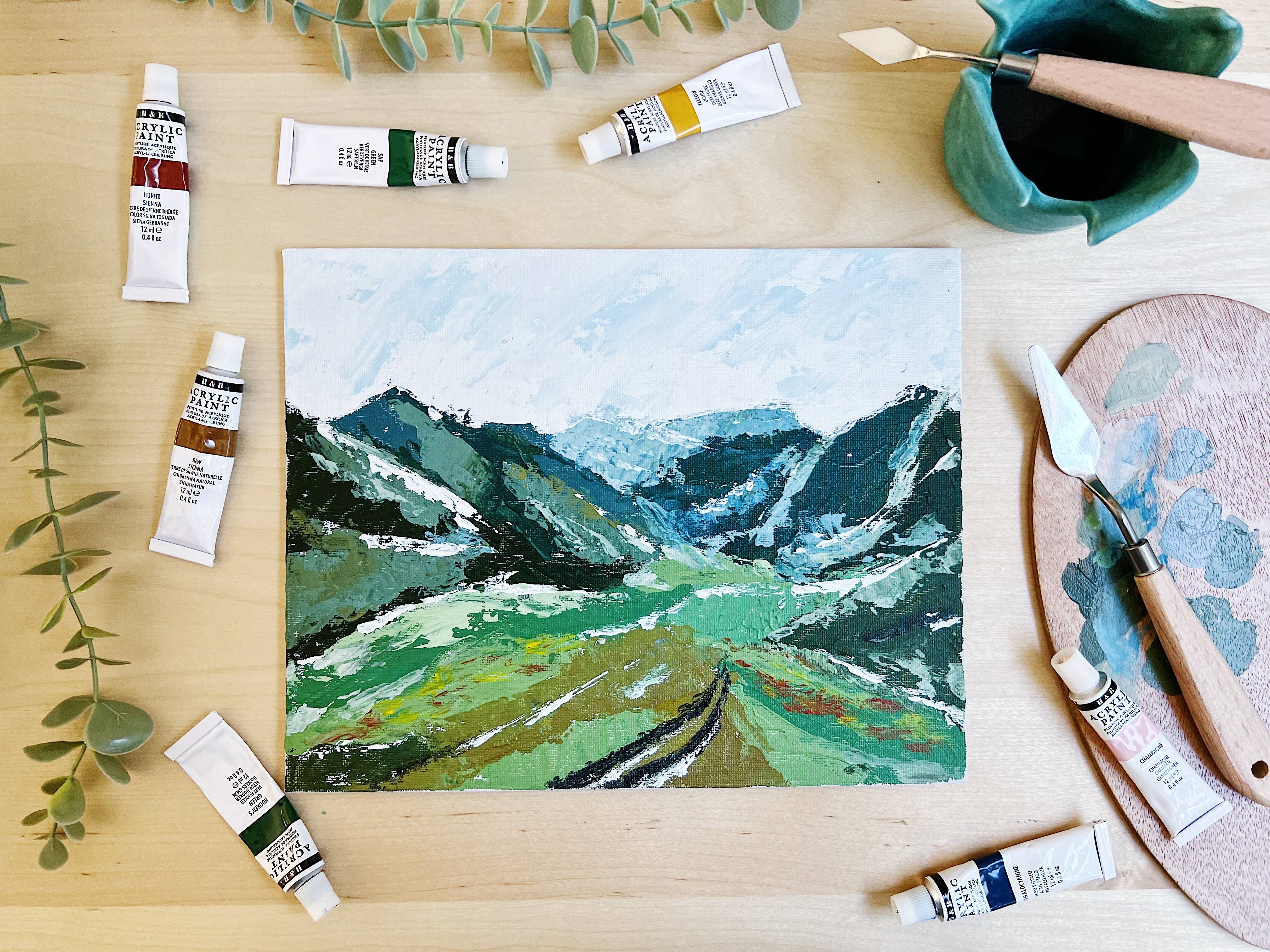 Mountain Valley Palette Knife Painting Kit