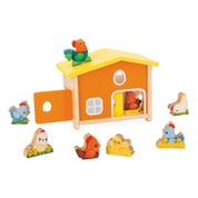 My First Henhouse - 10 Piece Wooden Toy Set