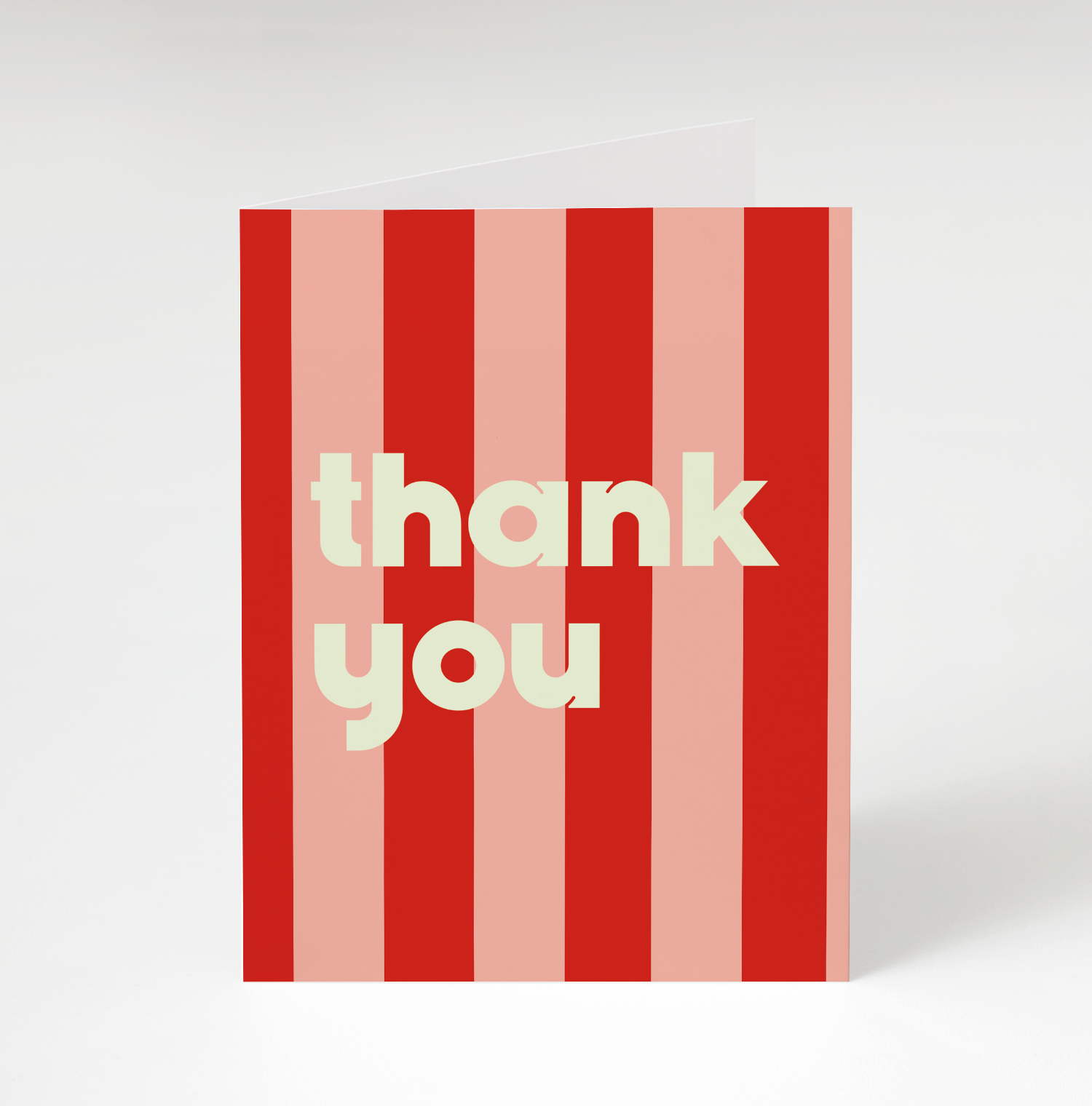 Red Stripe Thank You Card