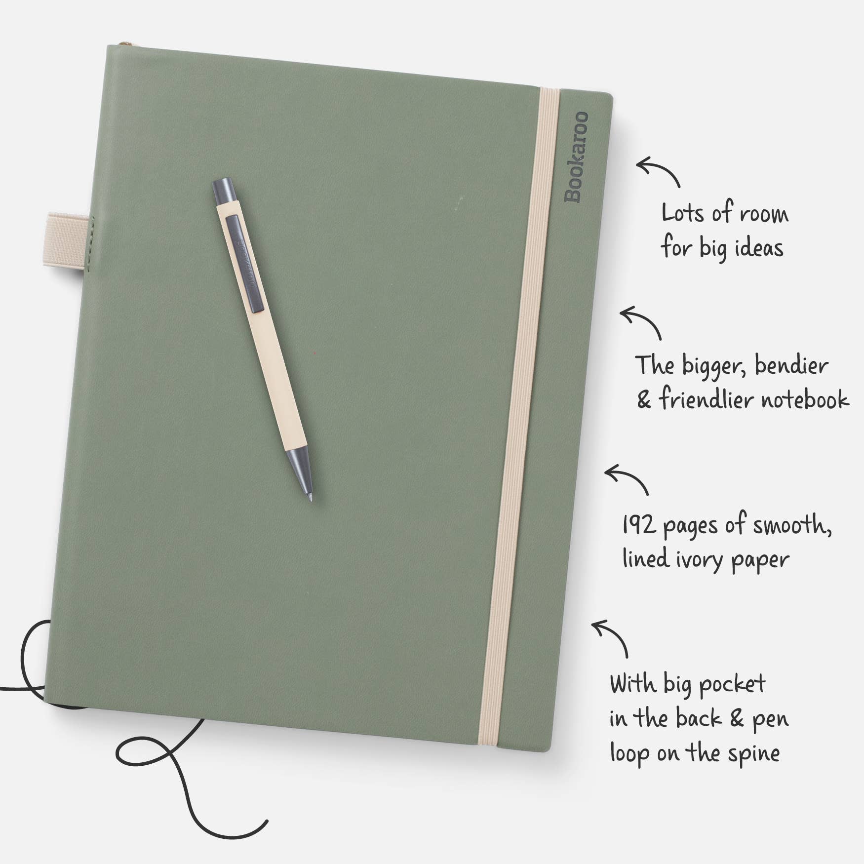 Bookaroo Bigger Things Notebook - 4 Colors Available