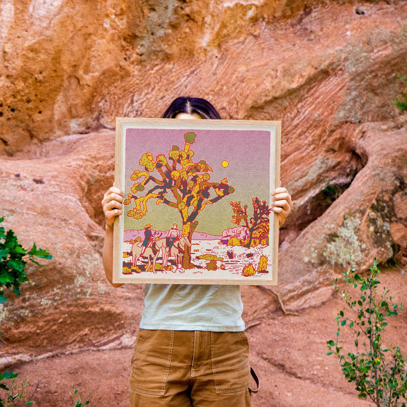 Joshua Tree Cowboys Art Print 12"x12"