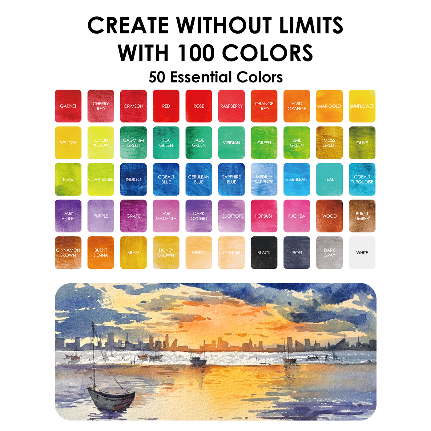 All-In-One Premium Watercolor Set of 100