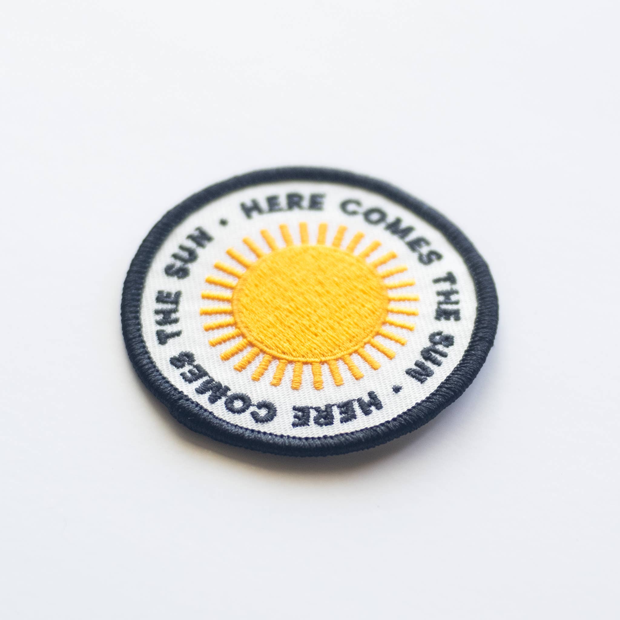 Here Comes the Sun Embroidered Iron on Patch