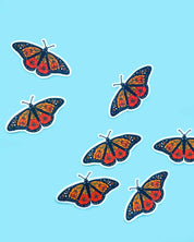 Monarch Butterfly California Poppy Sticker