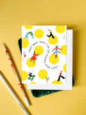 Polka Dot Dance Congratulations Card | Celebration Card