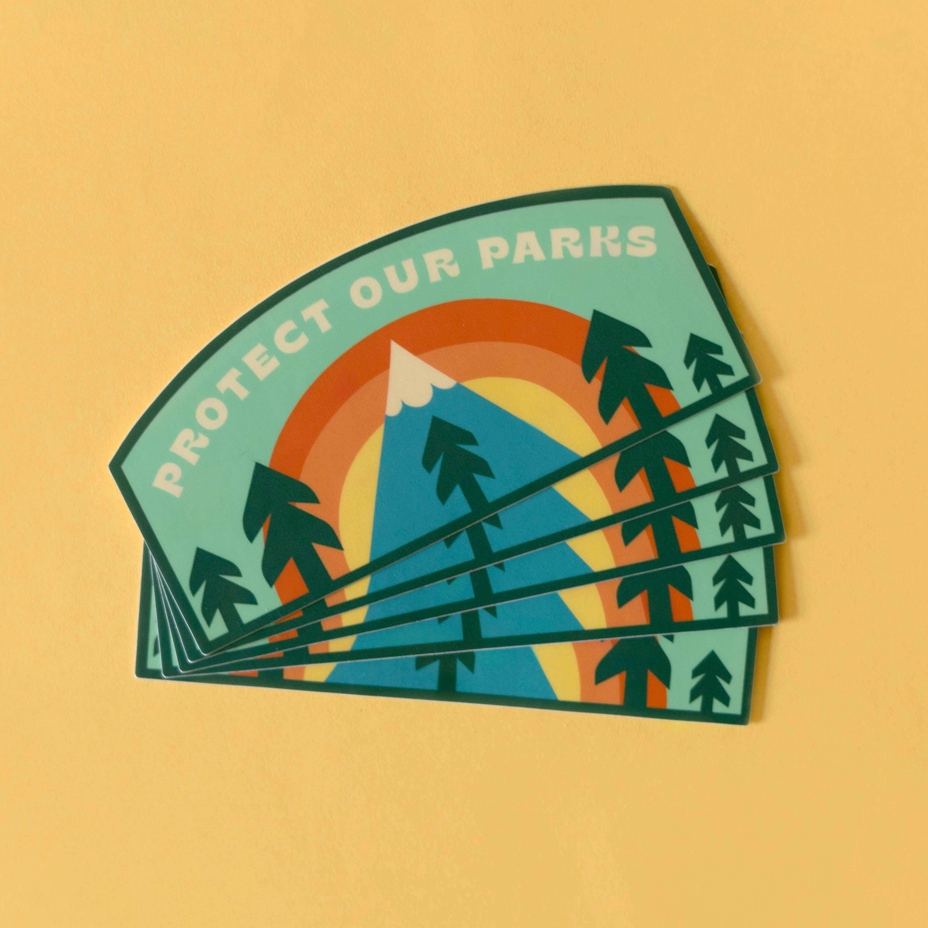 Protect our Parks Rainbow Forest Sticker