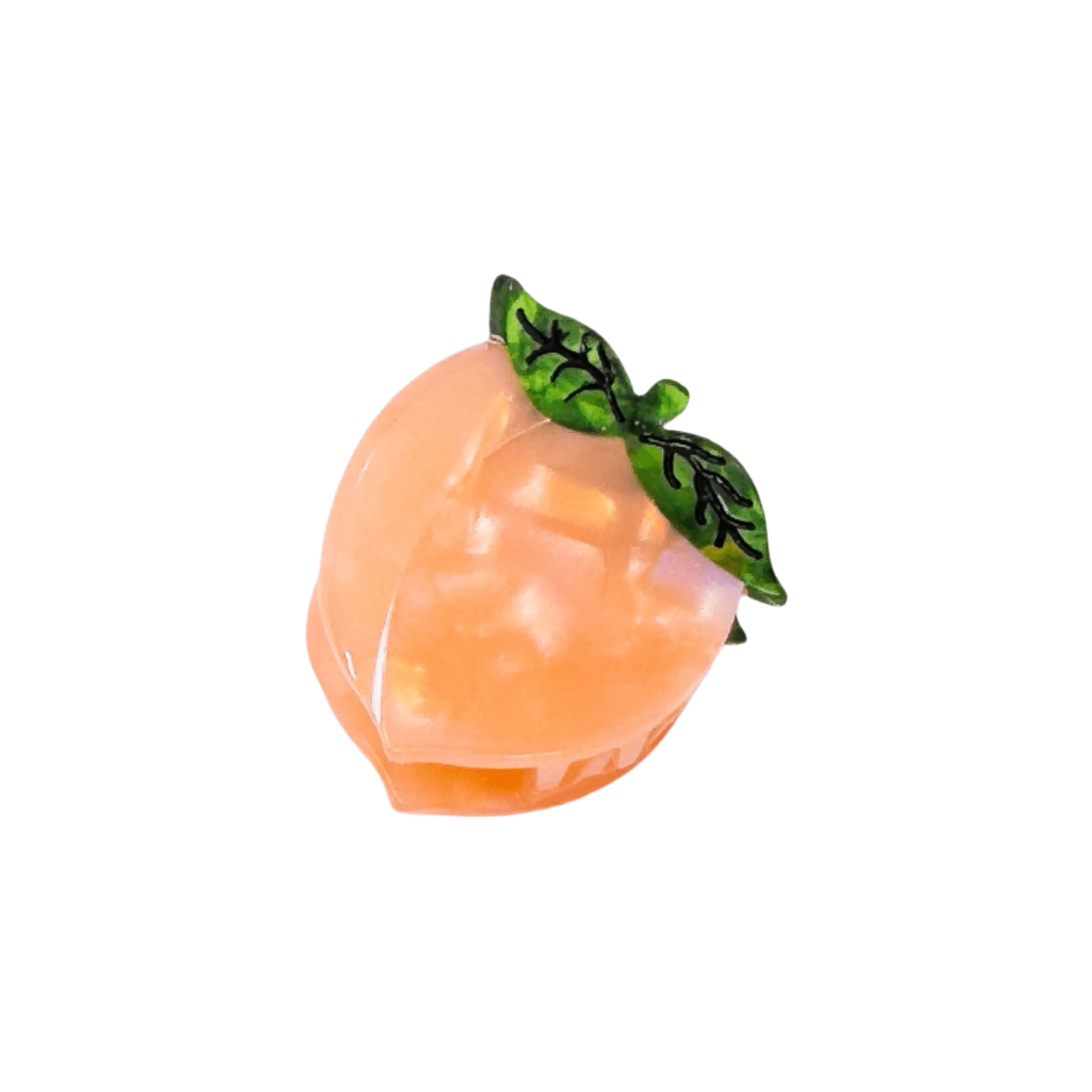 Mini Peach Hair Claw Clip