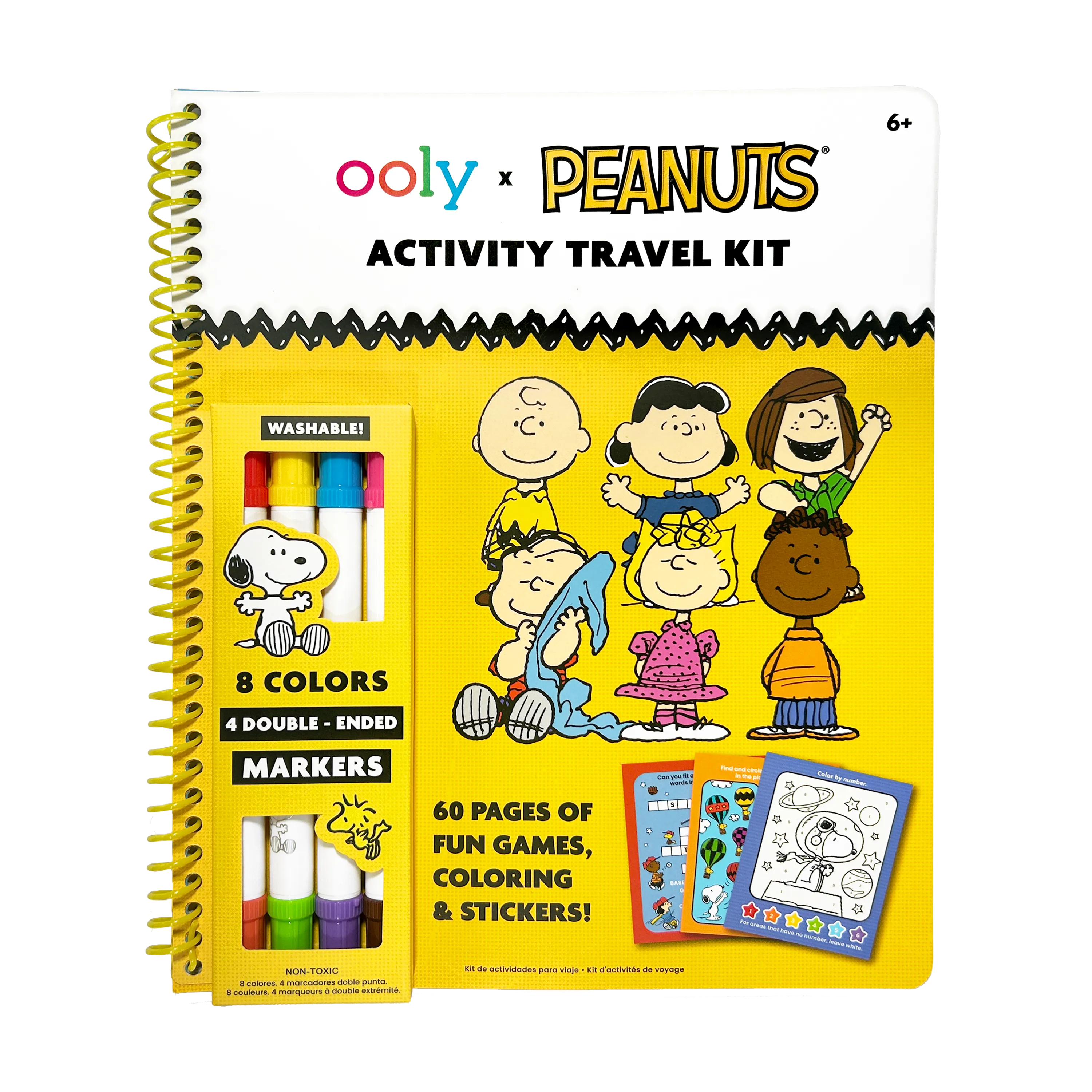 OOLY x Peanuts Activity Travel Kit & Double-Ended Markers
